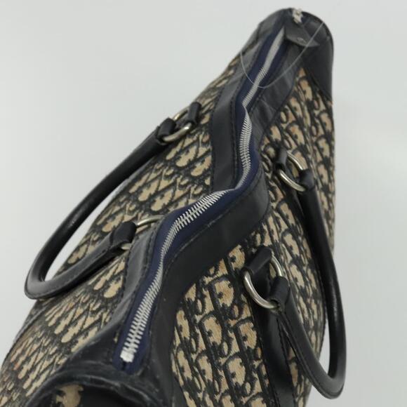 DIOR Trotter Canvas Boston Bag Navy Silver - Picture 6 of 12